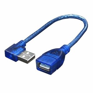送料無料メール便 USBケーブル L型 延長20cm（右L）USBA-CA20RL/2935