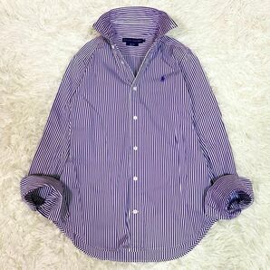 ☆極美品☆ Ralph Lauren SLIM FITストライプシャツ パープル