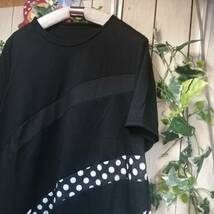 FW０４７５７＊新作＊水玉切り替え＊チュニック＊ワンピース＊ブラック＊サイズM～L 　ゆったりサイズ　　_画像4