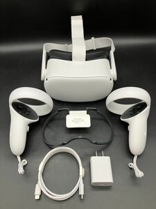 ★【同梱不可】中古品 Meta Quest 2 128GB メタクエスト2 VRヘッドセット 本体+コントローラー+充電器のみ