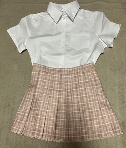 プリーツミニスカート、半袖シャツ2点セット　新品　女子中高生　JK 女子大生　