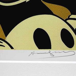 アンディ・ウォーホル 証明書 シルク 直筆サイン「Mickey Mouse ミッキーマウス 46/250」真作保証の画像3