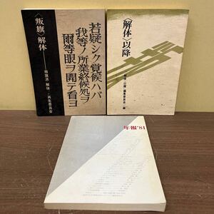 〈叛旗〉解体 〈解体〉以降 年報’81 3冊セット 共産主義者同盟 総合企画 三上治 学生運動/古本/全体的に汚れヤケシミ/一部折れ/ノド傷み/