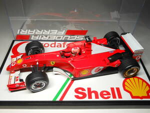 ホットホィール 1/18 フェラーリ 2001/2002…＃1 ミハエル・シューマッハ…F1 G.P. Season 2002（箱無し・ケース入り）