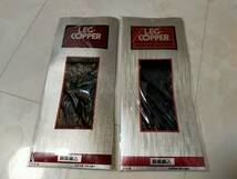 希少品◆ナイロン　LEG COPPER ハイソックス　2足　ハイゲージ　シースルー　ストッキング　高級靴下　光沢ブラック　黒_画像1