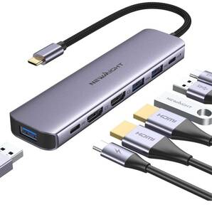 USB C ハブ hdmi 2つ Dual Display ドッキングステーション 7in1 MST デュアル 4K HDMI 拡張 リプル ディスプレイ 2畫面 HDMI*の画像1