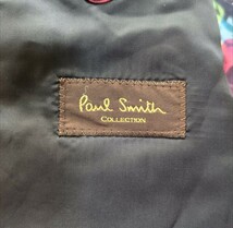 《希少モデル》 PaulSmithCOLLECTION ポールスミス サヴィルクリフォード テーラードジャケット ストライプ ネイビー 3B 裏地 花柄 M 春 夏_画像5