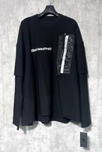 新品 20AW定価35200円 NILoS ニルズ 希少 装飾 レイヤード オーバーサイズ カットソー JULIUS ユリウス 黒 3/ L XL rickowens drkshdw Y-3_画像1