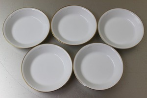 [D03807]　大倉陶園　OKURA CHINA 小皿　丸皿　５枚セット　箱なし