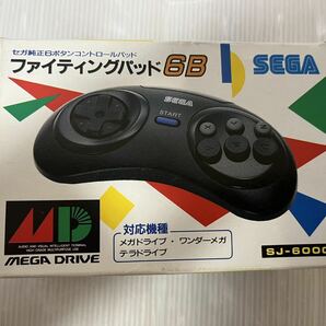 ★美品 SEGA MEGA DRIVE / メガドライブ 純正6ボタンコントロールパッド ファイティングパッド6B SJ-6000 現状販売★の画像5