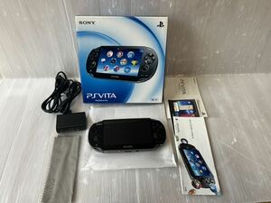 ★ほぼ未使用　極上美品　動作確認程度の使用　SONY PS Vita PCH-1000ZA01 クリスタルブラック Playstation PSVita 送料無料★