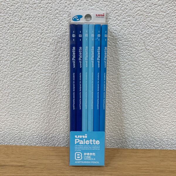 ユニパレット ダース箱鉛筆 6角 PLT B (パステルブルー) K5560B uni パレット B 1箱 色彩心理設計 かきかた鉛筆 六角軸日本製Palette