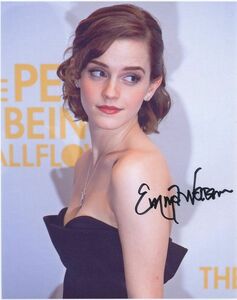 Emma　Watsonエマ・ワトソン★直筆サイン写真★証明書COA◆8814