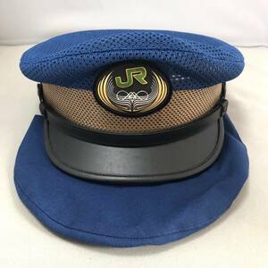 JR東日本 初期型一般制帽 夏メッシュタイプ 青 3号 カバー付 1990年納入