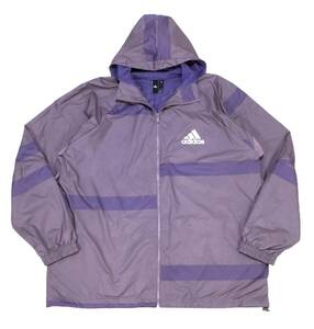 adidas アディダス ボーダー入りナイロンZIPパーカー 4XO