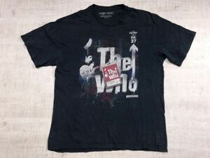 Hard Rock CAFE Barcelona ハードロックカフェ バルセロナ ザフー The Who サインプリント バンドT ロックT 半袖Tシャツ メンズ L 紺