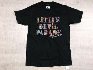 LiSA リサ LiTTLE DEViL PARADE リトルデビルパレード アルバムロゴ プリント 邦楽 ロックT バンドT アニソン 半袖Tシャツ メンズ 黒