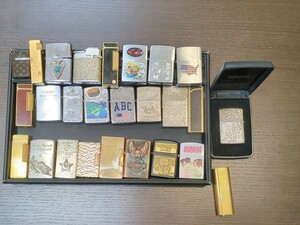 #1023[ present condition goods / junk equipped ] lighter summarize 20 point and more * Zippo lighter *CROWN*JAGFIRE*CARTIER*dunhill* Cartier 