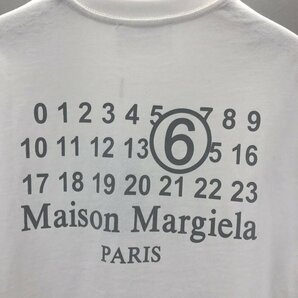 MAISON MARGIELA メゾンマルジェラ MM6 Ｔシャツ グローイン ザ ダーク ナンバーロゴ スウェットシャツ 希少 中古 Lサイズの画像3