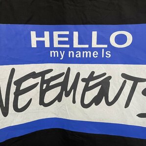 VETEMENTS ヴェトモンMy Name Is シャツ コットンポプリン ブラック中古 希少 Mサイズの画像7