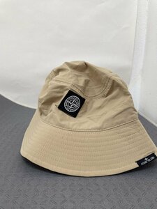 STONE ISLAND ストーンアイランド 帽子 ハット 小顔効果 男女兼用 紐付き 紫外線防止 キャップ 希少 中古 ベッジュ