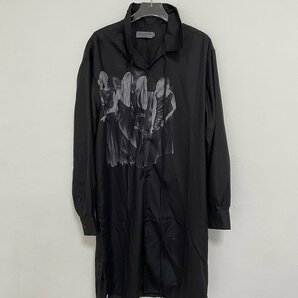 Yohji Yamamoto ヨウジヤマモト グラフィック シャツ 長袖シャツ 長袖 人気 ブラック 希少 中古 Ｍの画像1