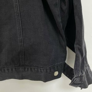 WE11DONE 【23SS】ルーズフィット デニム トラックジャケット 1506 LOGO LOOSE-FIT DENIM TRUCKER JACKET ブラック 希少 中古 Mサイズの画像6