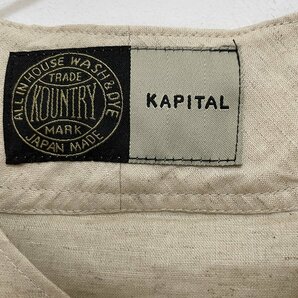 KAPITAL キャピタル inen baseball shirt リネン GREAT KOUNTRYベースボールシャツ 希少 中古 サイズ：Mの画像3