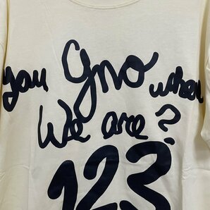 RRR 123 半袖 Tシャツ コットンジャージー プリント入り カットソー 丸衿 オーバーサイズ Mサイズの画像3