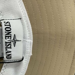 STONE ISLAND ストーンアイランド 帽子 ハット 小顔効果 男女兼用 紐付き 紫外線防止 キャップ 希少 中古 ベッジュの画像3