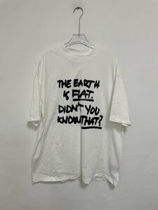 VETEMENTS ヴェトモン FLAT EARTH T-SHIRT Tシャツ メンズ 希少 中古 ホワイト Mサイズ