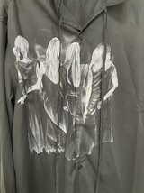 Yohji Yamamoto ヨウジヤマモト グラフィック シャツ 長袖シャツ 長袖 人気 ブラック 希少 中古 Ｍ_画像4