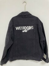 WE11DONE 【23SS】ルーズフィット デニム トラックジャケット 1506 LOGO LOOSE-FIT DENIM TRUCKER JACKET ブラック 希少 中古 Mサイズ_画像1