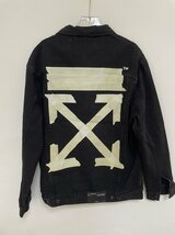 Off-White オフホワイト DENIM JEANS JACKET デニムジーンズジャケット アウター メンズ Black 希少 中古 Mサイズ_画像2