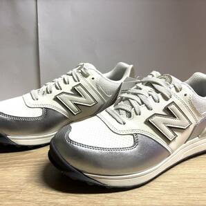 未使用 24.5cm 2E ニューバランスゴルフシューズ WGS574S3 ホワイト/シルバー new balance