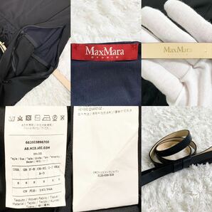 新品同様★マックスマーラ Max Mara STUDIO★美麗シルエット★ベルト付*レースデザイン★ロングフレアワンピース 〜SIZE M相当〜の画像10