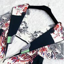 美品★エトロ ETRO★美麗シルエット★伸縮性◎*ペイズリー柄★デザインプリント★半袖ワンピース パープル 〜SIZE38 M相当〜_画像8