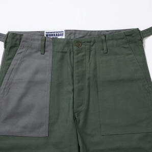 ENGINEERED GARMENTS エンジニアド ガーメンツ WORKADAY - Fatigue Pant - Sateen / Combo Olive（M） 未使用品の画像3