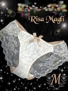 【Risa Magli】:*:☆リサマリ☆:*::フェミニンキュートなデザインショーツ♪清楚なスノーホワイト☆:*:sizeM :*: 新品タグ付き整理品☆彡