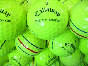 3011【お徳用◎】キャロウェイ Callaway ERC SOFT トリプルトラック [イエロー] 50個