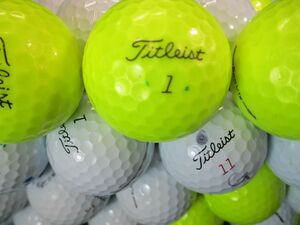 3163【特A２級】タイトリスト Titleist PROV1/PROV1X [イエロー/ホワイト] 50個