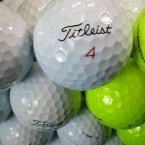 3405【特A２級】タイトリスト Titleist PROV1/PROV1X [イエロー/ホワイト] 50個の画像1