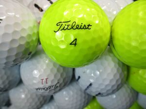 3443【特A２級】タイトリスト Titleist PROV1/PROV1X [イエロー/ホワイト] 50個