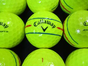 3482【特A級】キャロウェイ Callaway CHROME SOFT/X/LS トリプルトラック［イエロー］30個