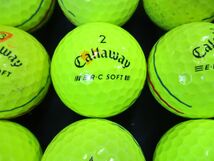 3754【お徳用◎】キャロウェイ Callaway ERC SOFT トリプルトラック [イエロー] 30個_画像1