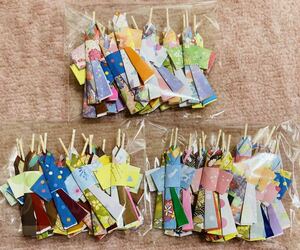  hand made * gaily colored paper. nail . branch entering doll 60ps.@& extra 5 pcs set *