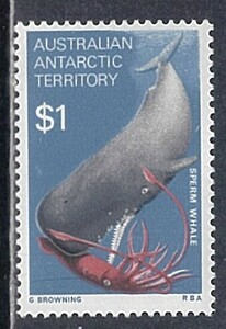 豪州領南極　1973年 #L34(NH) 通常($1) クジラ
