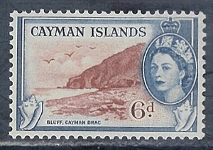 ケイマン諸島 1953年 #143(OH) 通常(6p) 海岸風景 / 貝あり