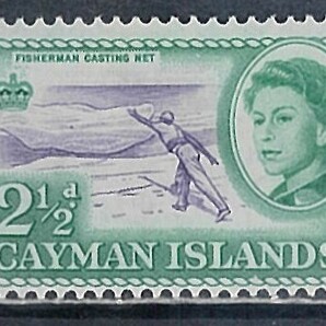 ケイマン諸島 1962年 #157(OH) 通常(2:１/2p) 投げ網漁の画像1