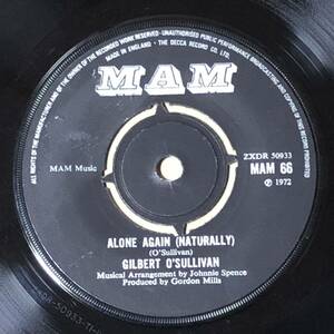 Gilbert O'sullivan / Alone Again UK Orig 7' Single 